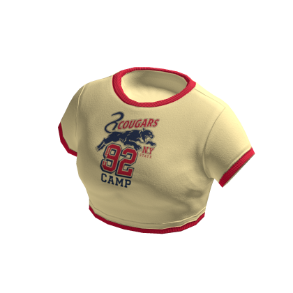 Vintage Ringer Tee Retro Crop