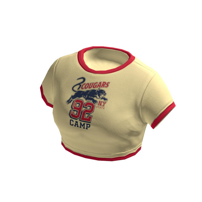 Vintage Ringer Tee Retro Crop