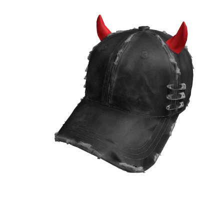 Punk Devil Horn Cap Black Grunge Emo Y2K | Roblox Item - Rolimon's