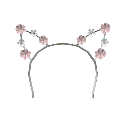 Miau Headband Silver and Pink