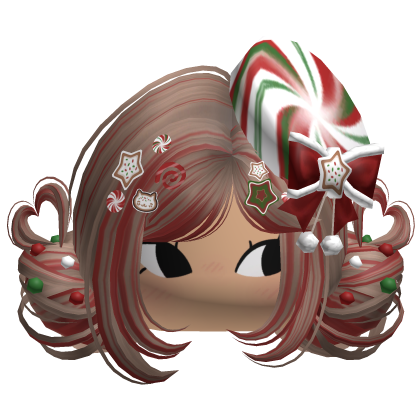 ♡ Christmas Candycane Buns (Brown & Red)