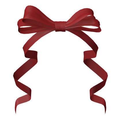 Hair Ribbon Bow Dark Red Satin Cutesy Dolly Pony