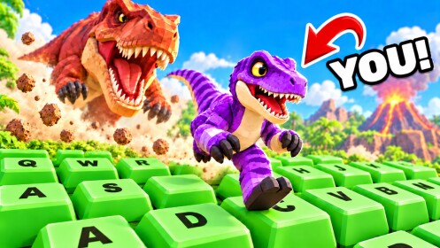[T-REX] +1 Snelheid Dinosaurus Toetsenbord Ontsnapping