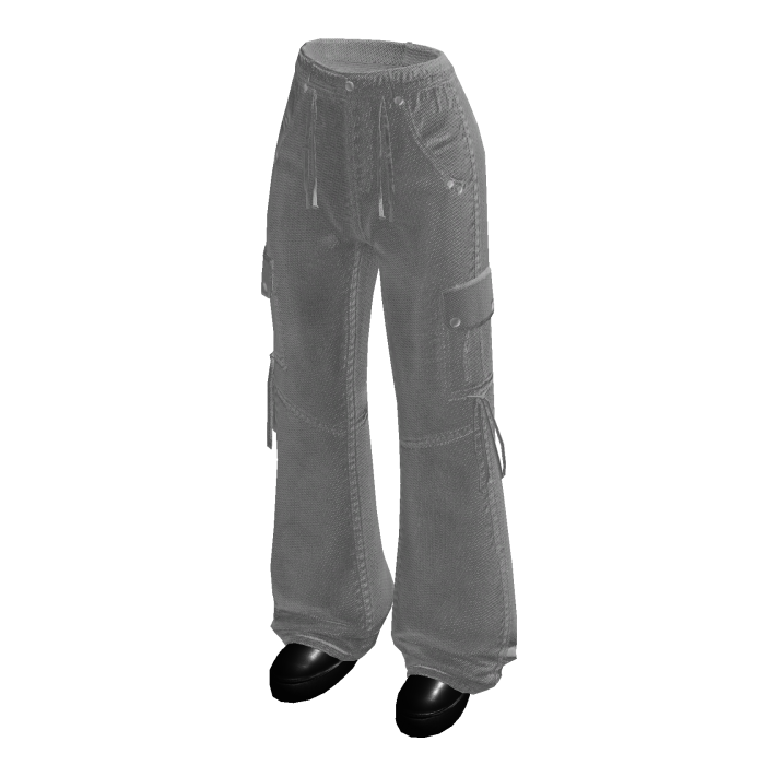 Y2K Baggy Cargo Jeans (Gray)