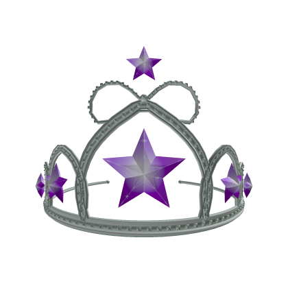 Purple Star Tiara Silver Princess Crown