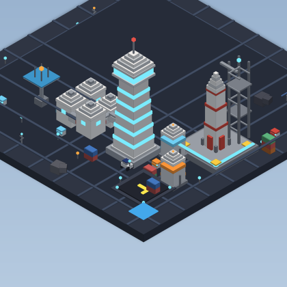 Low Poly Space Station Base Map Sci Fi preview 5