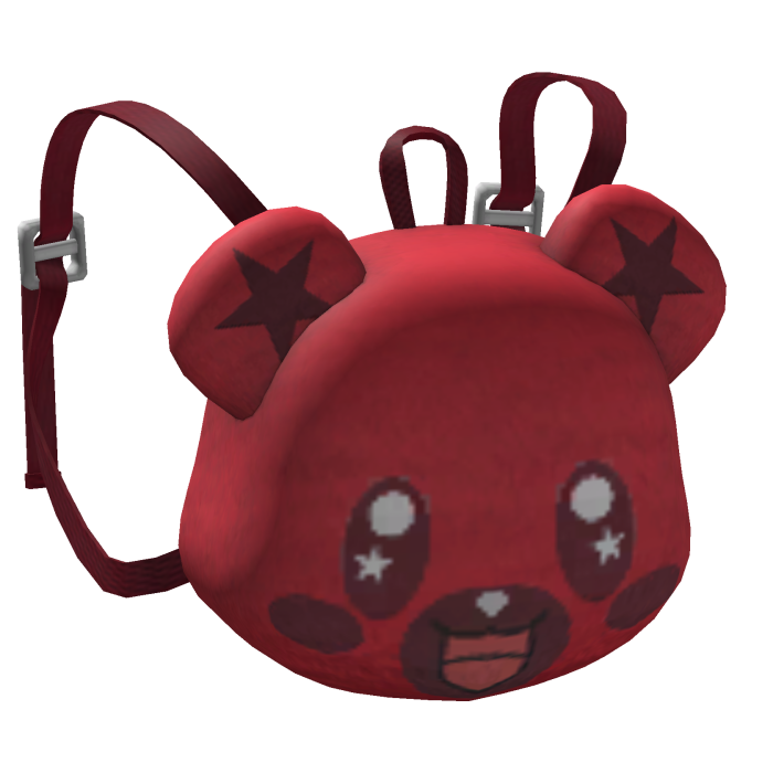 -',ৎ Cute Kawaii Bear Backpack in Red (3.0)