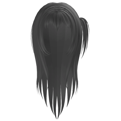spiked hair with side pigtail in grey Roblox item