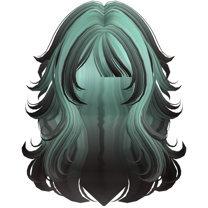 Ghost Chibi Anime Fluffy Layered Hair (Mint)