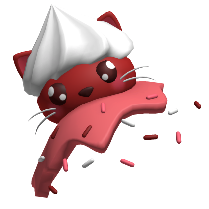 kawii red ice cream sprinkles cat