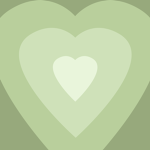 Green heart aesthetic
