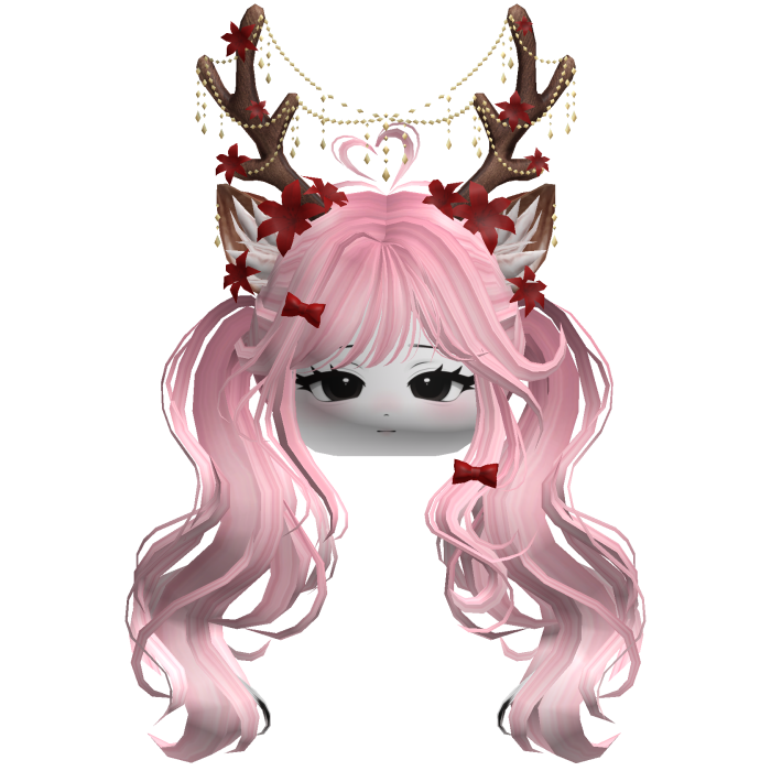 Ethereal Christmas Fairy Fawn Pigtails w/ Antlers