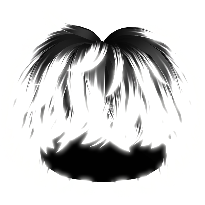[Emissive] Glowing Messy Hair Black to White