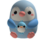 Mother Penguin Shoulder Plush