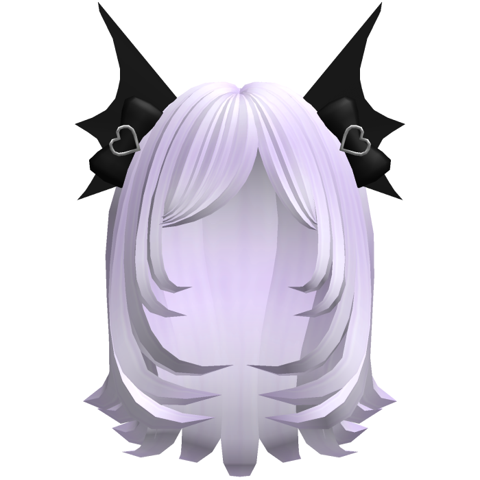 cute layered bat hair in purple