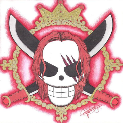 one piece red hair pirates logo Roblox decal