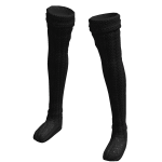 BerryBox Jan '24 Chunky Knit Thigh Socks Black