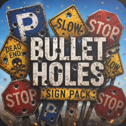 Stop Signs With Bullet Holes Made By Zelgraz
