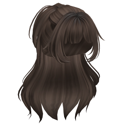 Super Fluffy Layered Anime Ponytail (Brown) Roblox item