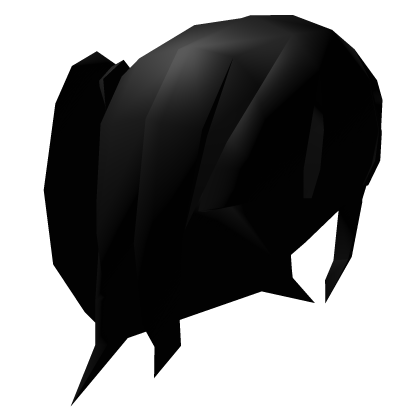 Low Poly Half Up Twintails - Black Roblox item