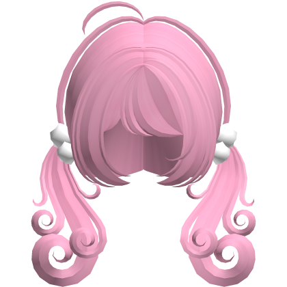 cute swirly curly tiny pigtails hot pink