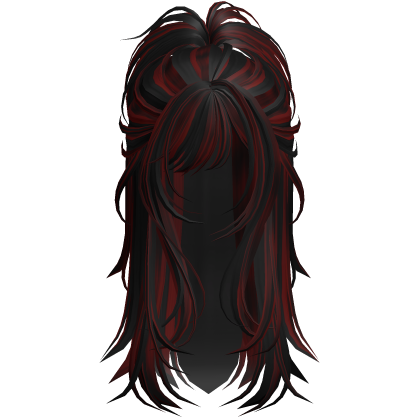 Wolfcut Spikey Half Up Red Wasteland