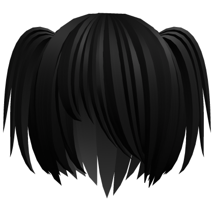 ノ_< black shy messy scene bob