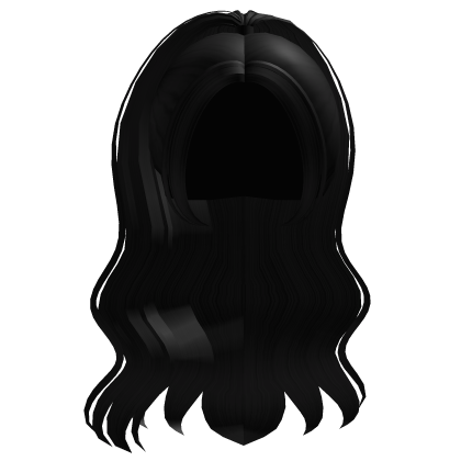 ♡ Black Sweet Curly Wavy Long Hair Ponytail Roblox item