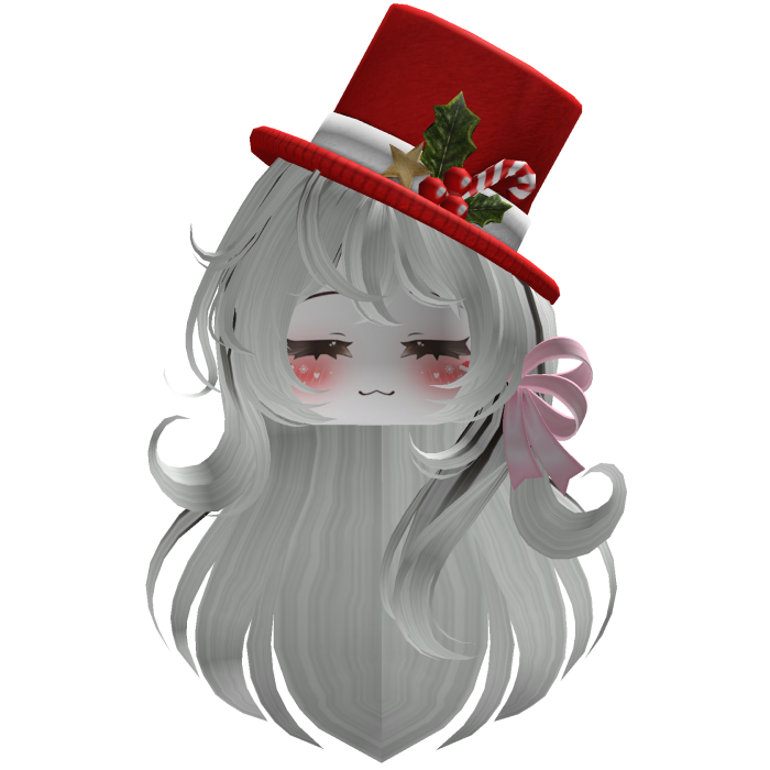 Beautiful Christmas hat hairstyle bow (White)