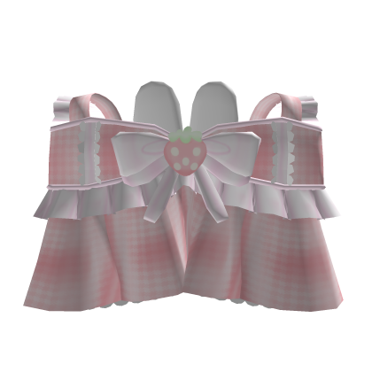 kawaii ruffled strawbunny cutesy top Roblox item