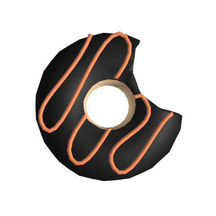 cute yummy halloween black orange donut snack