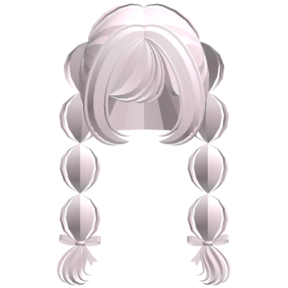 pastel pink sweet cottage bobble braids w bows Roblox item