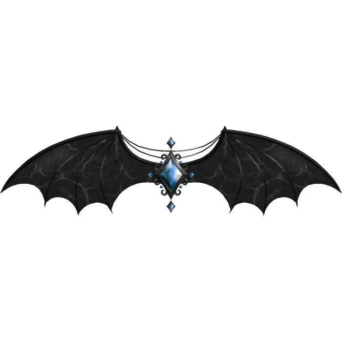 Halloween Gemstone Bat Wings (Blue)