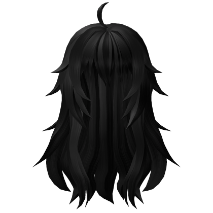 Anime Long Messy Hair - Black 