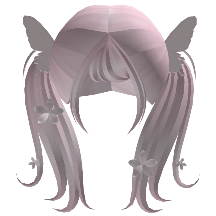 cute magical pink fairy twintails floral