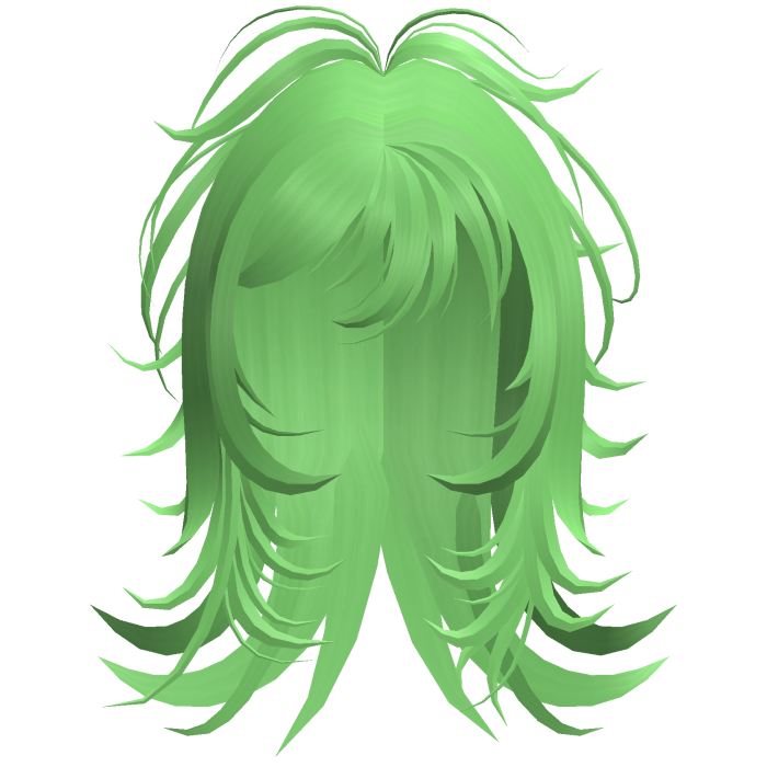 Emo Shaggy Layered Hair (Green)