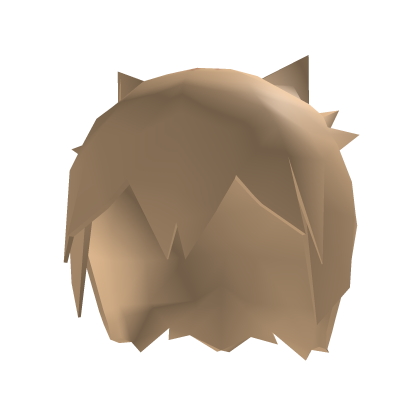 Low poly orange cat hair