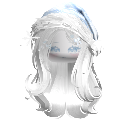 Lush Gentle Swirls w/Santa Hat (White)