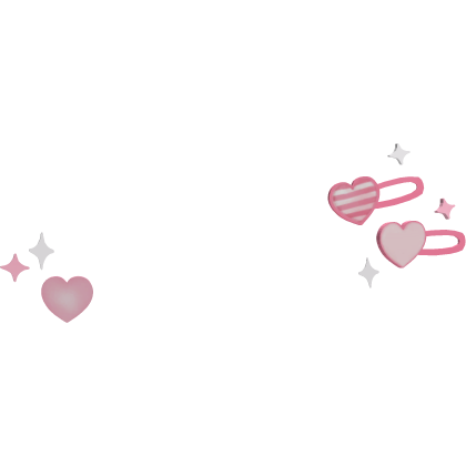 ♡ ⋮ cute heart hairclips in pink
