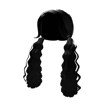 Long & Low Curly Ponies in Black Roblox item