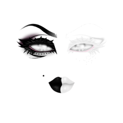 Black & White Makeup Roblox decal