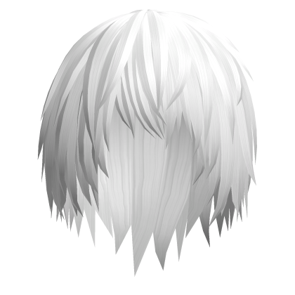 White messy anime emo vkei hair Roblox item
