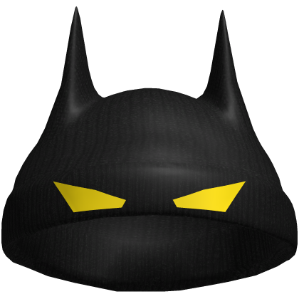 Bat beanie black yellow