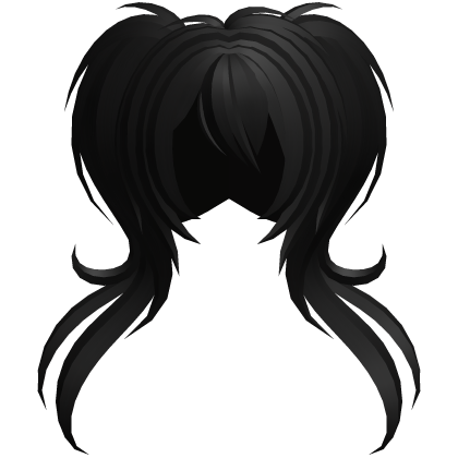 fluffy moe long swirly ponytails black