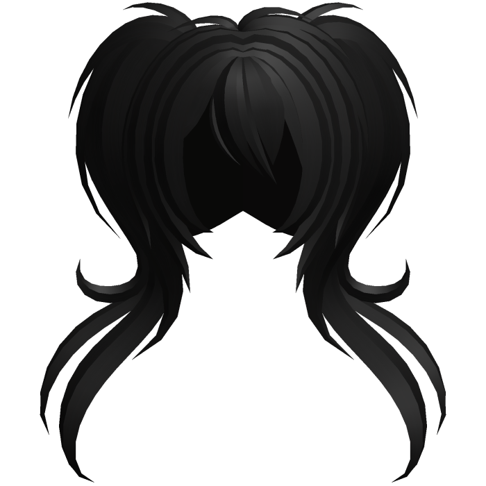 fluffy moe long swirly ponytails black