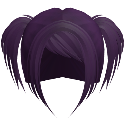 ☆ scene rockstar messy pigtails dark purple