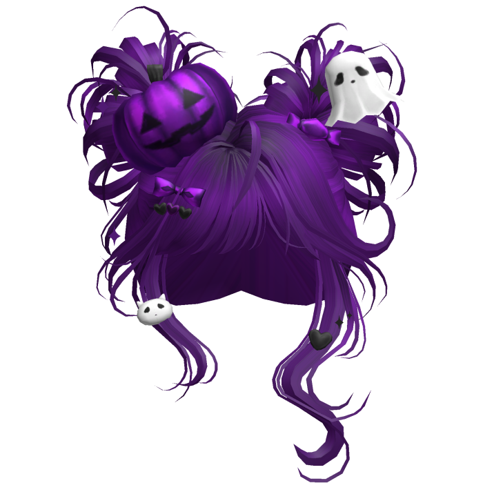 Spooky Halloween Pumpkin Buns  (Purple)