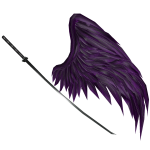 Immortal Ghoul Wing & Katana: Violet Everscream