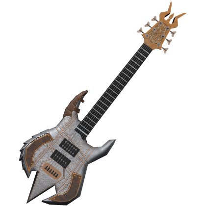 Cool Silver Medieval Electric Guitar Back Roblox item