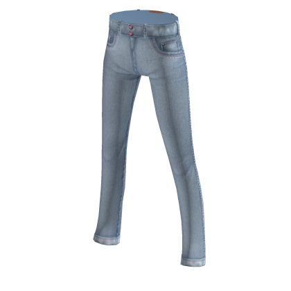Skinny Jeans - Light Blue & Pink Hearts thumbnail